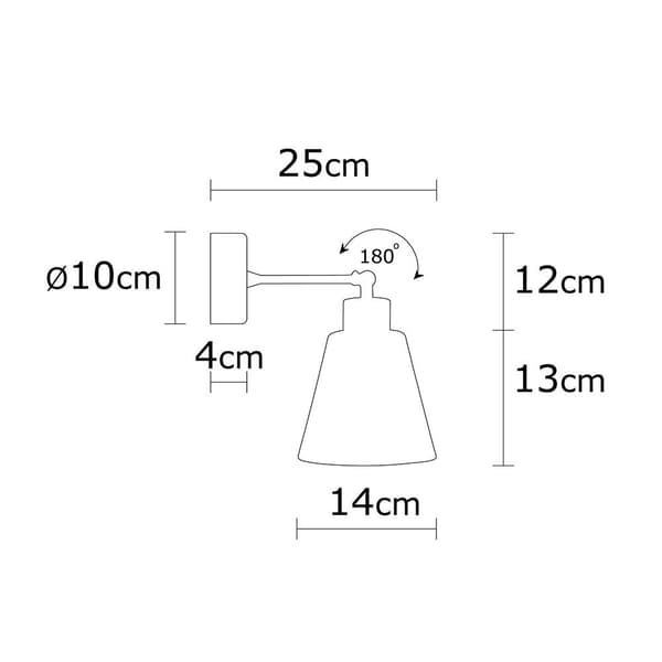 Wellhome Vägglampa E27 14x14x25 Cm 40w