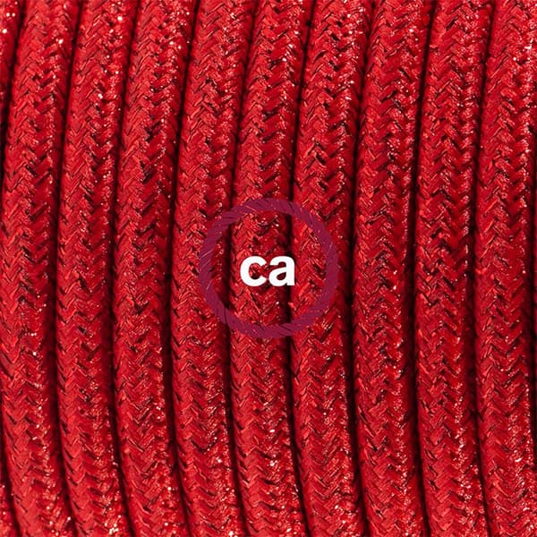 Creative Cables Rl09 2 M Hængende Lampe Pendel Til Lampeskærm Rød