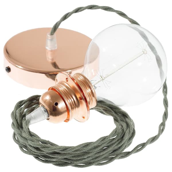Creative Cables Tc63 Diy 2 M Hængende Lampe Pendel Til Lampeskærm Grøn