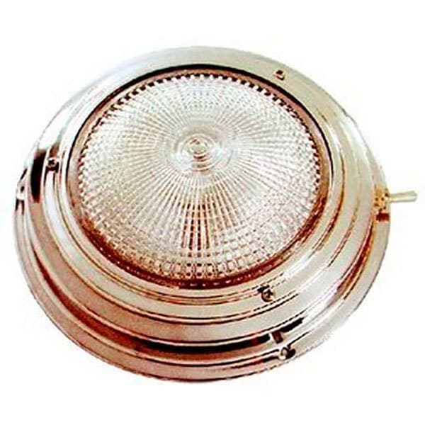 Goldenship Rustfrit Stål Kabinelys Med Afbryder 12v 20w 175 Mm Gylden