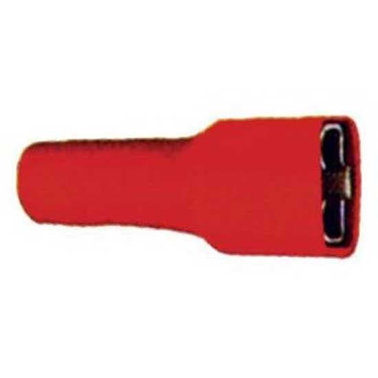 Oem Marine Isoleret Kvindeklip Terminal 100 Enheder Rød 6.3 x 0.8 mm