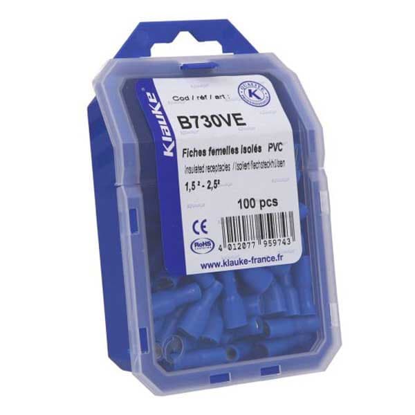 Oem Marine Isoleret Kvindeklip Terminal 100 Enheder Transparent 6.3 x 0.8 mm