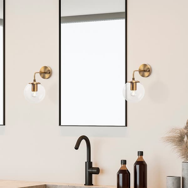 Wellhome Vägglampa Med Transparent Lampskärm E14 40w