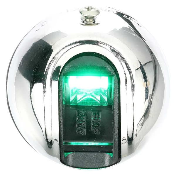 Attwood Rustfrit Stål Elliptisk Rød/grøn Styrbord Lys Vertical Søvfarvet