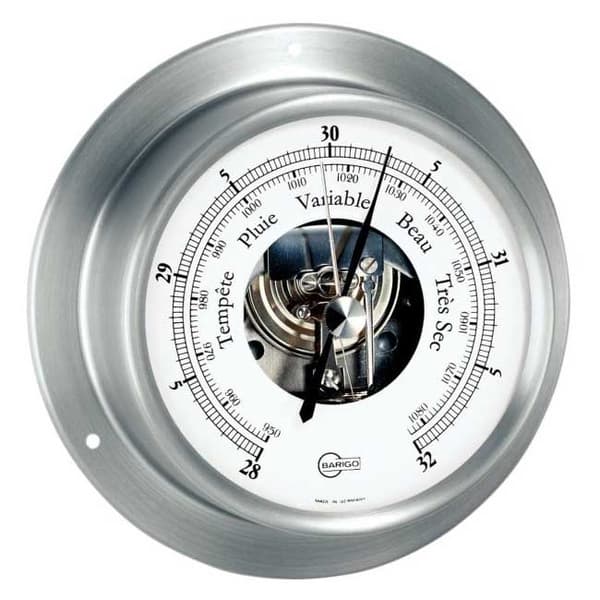 Barigo Barometer I Rostfritt Stål Sky 85 Silver 110 x 32 mm