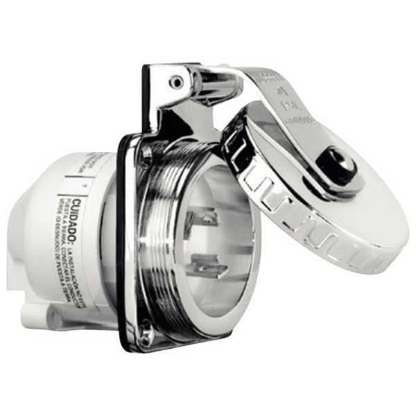 Hubbell Pistoke Ip56 230v Hopeinen 16A