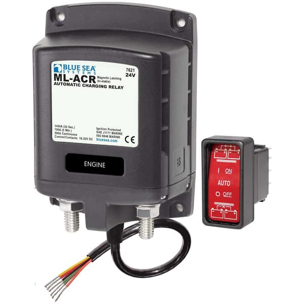 Blue Sea Systems Eristin Automatic Charging Relay 24v Musta