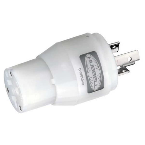 Hubbell Rak Adapter Hona Till Male 15/20a 20a Vit