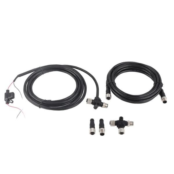 NMEA2000 Startpakke, T-stik Strømkabel, IP67 Vandtæt, 3 Port Adapter,sort