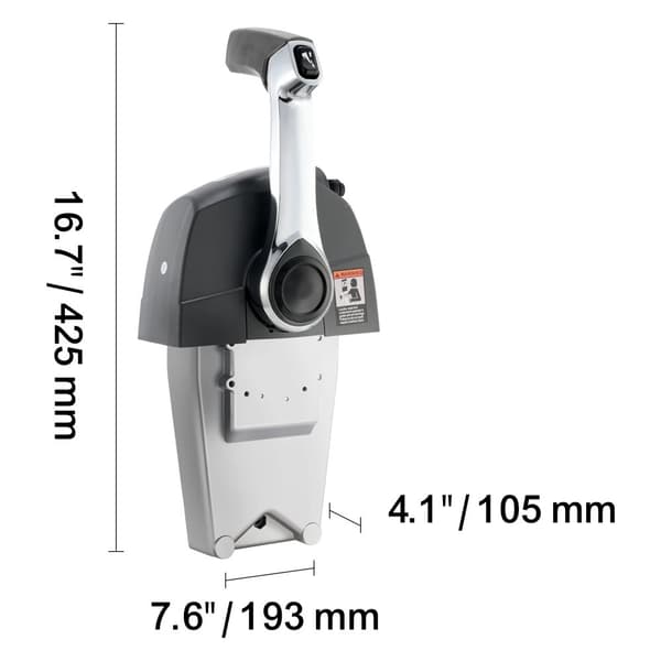 Båtgasreglage, Driftspänning DC12-24V, Konstruktion av aluminiumlegering, Toppmonterad design,Evinrude