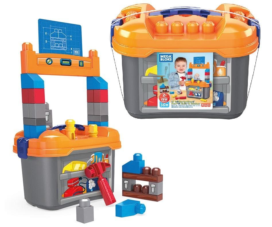 Mega Bloks liten 36 delar arbetsbänk. Fr 2 år+