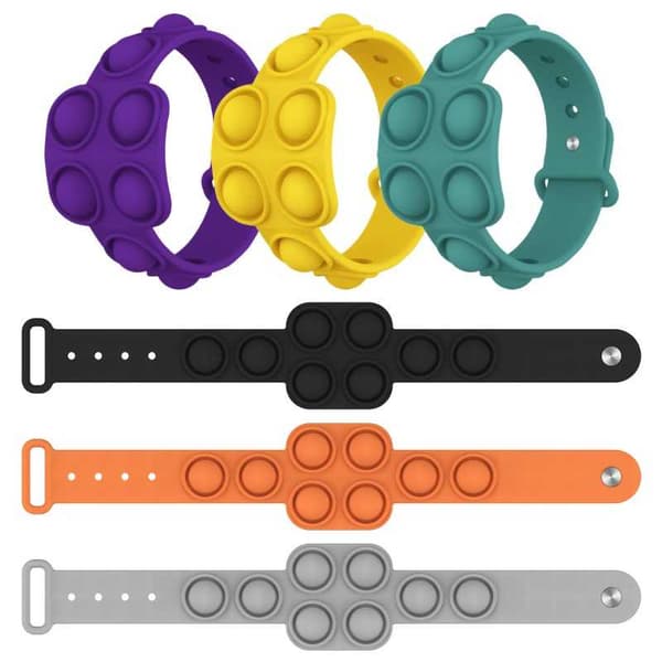2-PACK POP-IT Fidget Klocka Lila