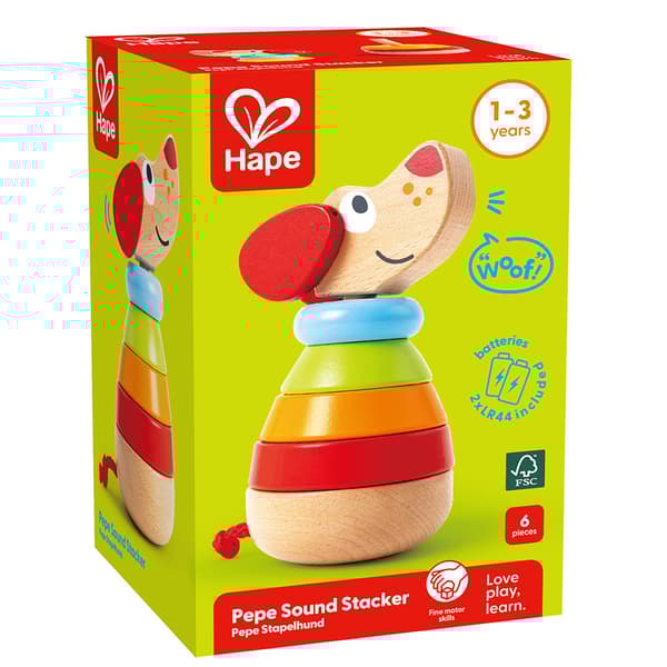 HAPE Valpen Pepe Stapeltorn med ljud