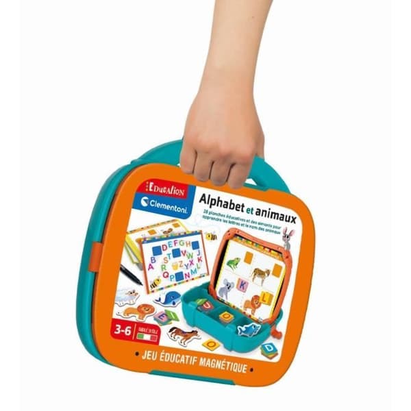 Clementoni - Magnetic Letters &amp; Animals Case - Från 3 år
