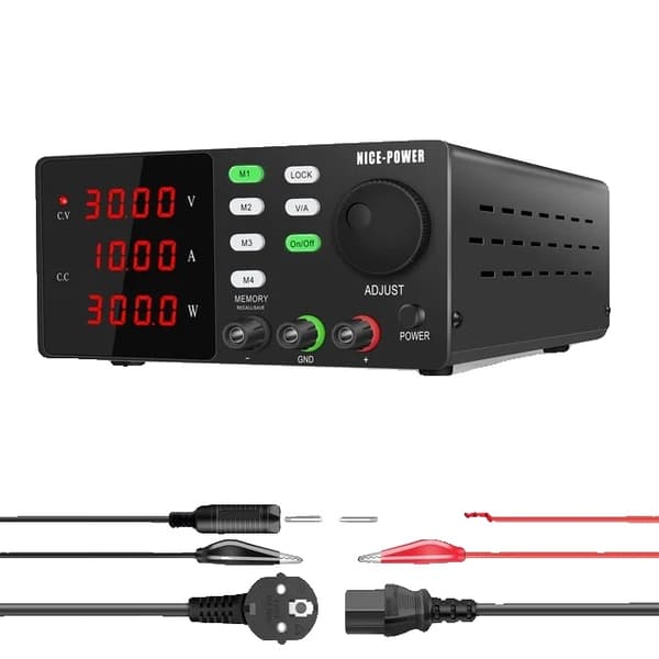 Programmerbar strømforsyning, RS-232/USB-port, justerbar DC, 30V 10a 232port, 220V