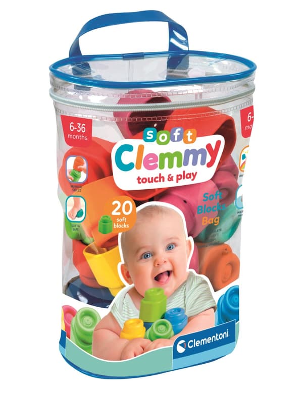 Soft Clemmy Mjuka Byggklossar 20-Pack Clementoni