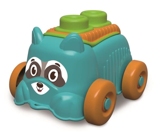 Soft Clemmy Sensory Puppy Bil med bløde blokke