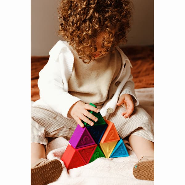 Jellystone Designs Klossar med Siffror Regnbågsfärgad Janod
