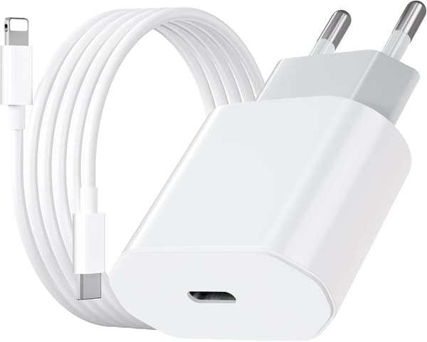 iPhone Snabbladdare USB-C PD 3.0. 20W Strömadapter + Kabel