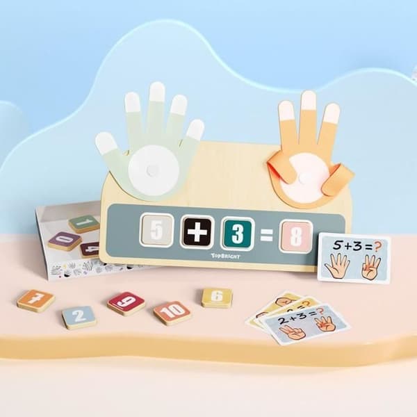 Fingerräknare - TOP LJUS - Filthänder - Addition - Subtraktion - Kardborreband