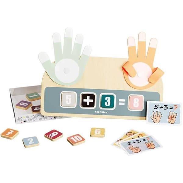 Fingerräknare - TOP LJUS - Filthänder - Addition - Subtraktion - Kardborreband