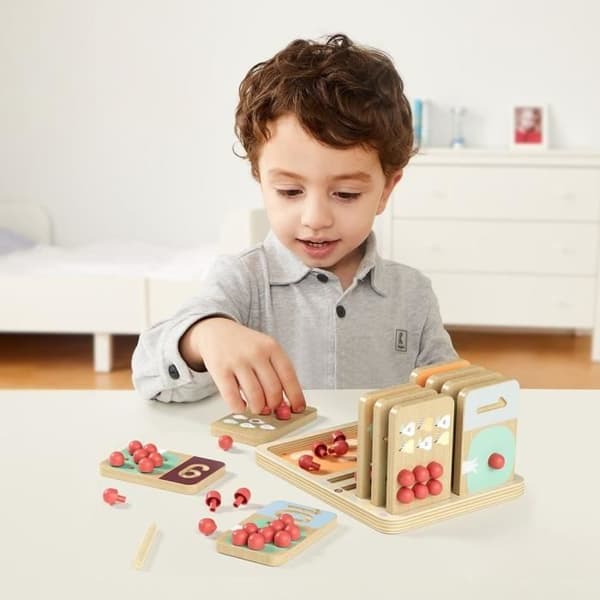 Fruit Tree Number Trainer - TOPP LJUS - Träskivor - Frukt att plocka - Skriva