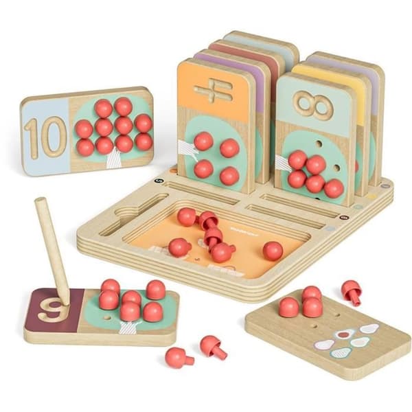 Fruit Tree Number Trainer - TOPP LJUS - Träskivor - Frukt att plocka - Skriva