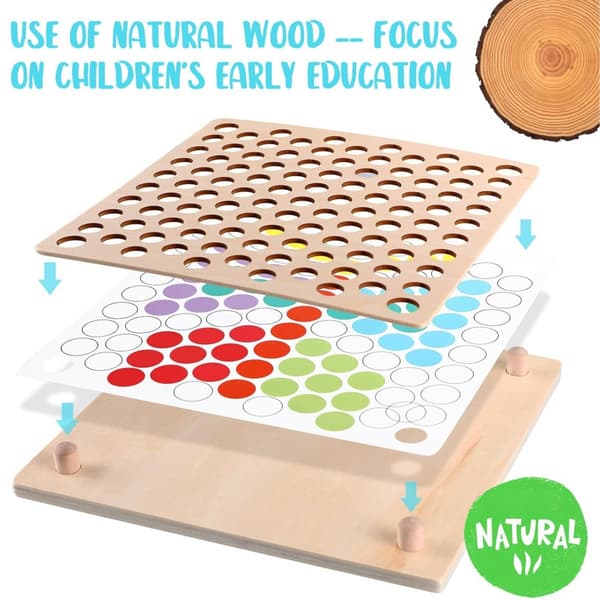 WOOPIE farvede bolde Montessori puslespil mosaik varianter