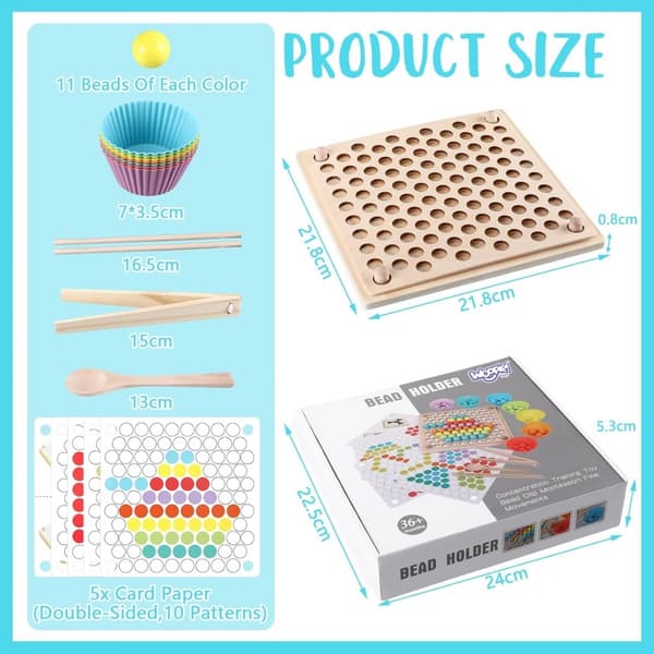 WOOPIE farvede bolde Montessori puslespil mosaik varianter