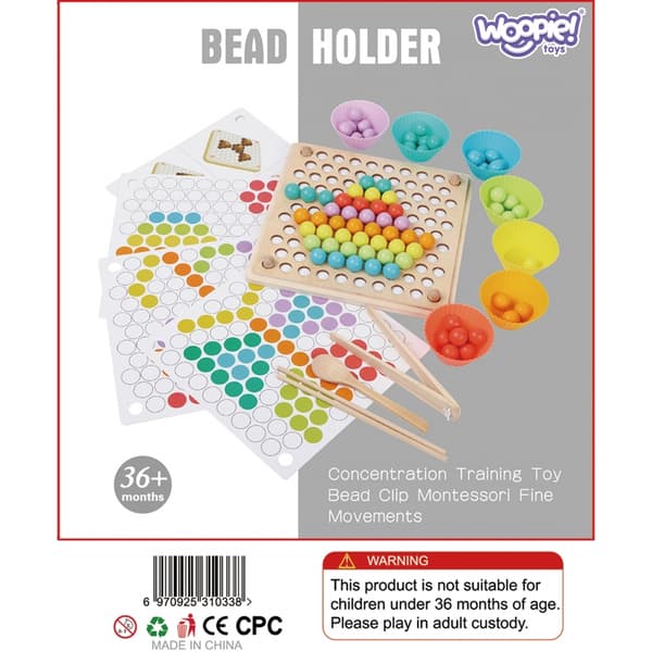 WOOPIE farvede bolde Montessori puslespil mosaik varianter