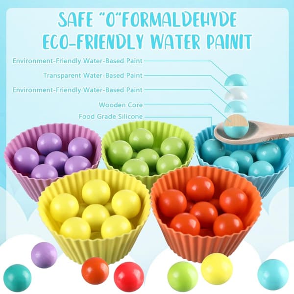 WOOPIE farvede bolde Montessori puslespil mosaik varianter