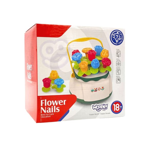 WOOPIE BABY Blomsterkurv Sorter Pædagogisk Puslespil Trådning