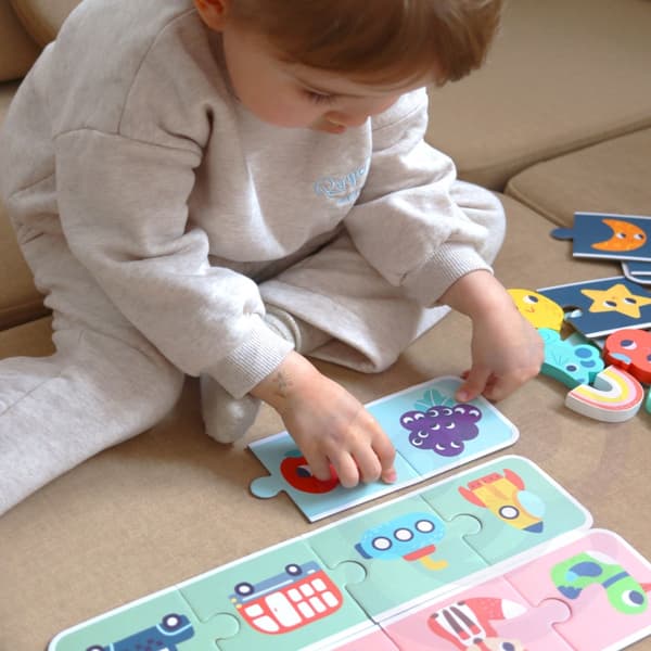 WOOPIE GREEN Sensorisk puslespil Memory Shapes FSC