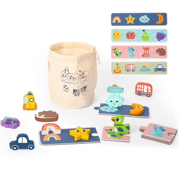 WOOPIE GREEN Sensorisk puslespil Memory Shapes FSC
