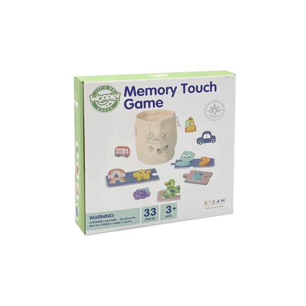 WOOPIE GREEN Sensorisk puslespil Memory Shapes FSC