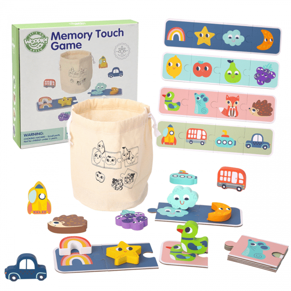 WOOPIE GREEN Sensorisk puslespil Memory Shapes FSC