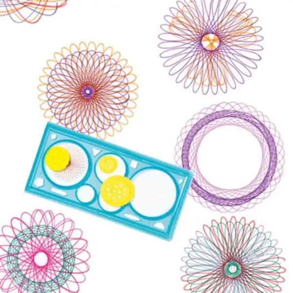 Spirografipiirustusmalli – geometrinen taidelelu lapsille