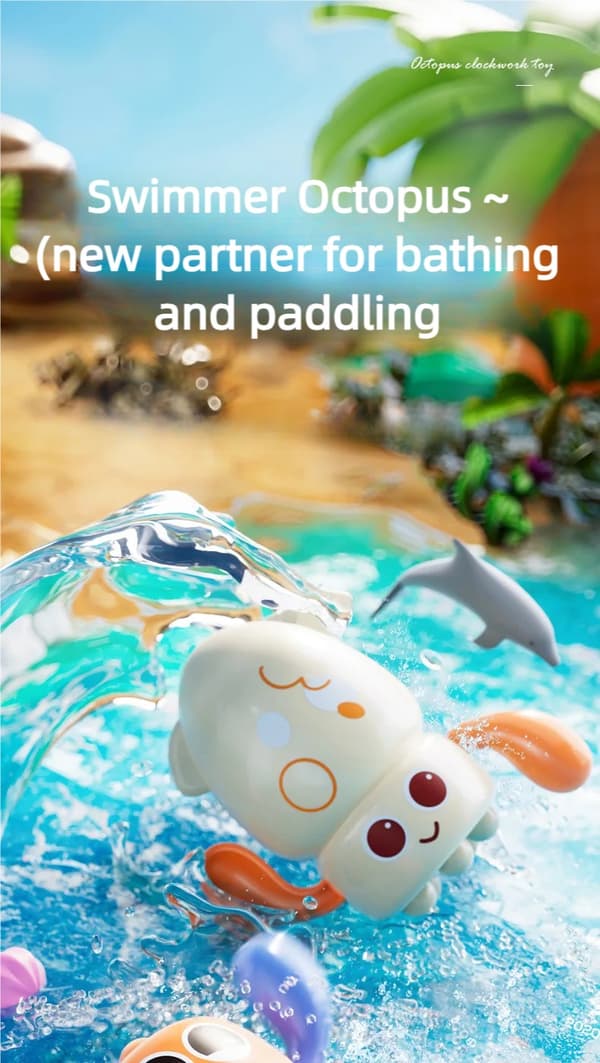 Bath Toy Octopus - Badleksak för barn och badkar
