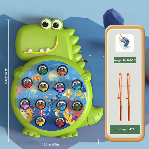 Magneettinen dinosauruskalastuspeli - Montessori-lelu vauvoille ja lapsille