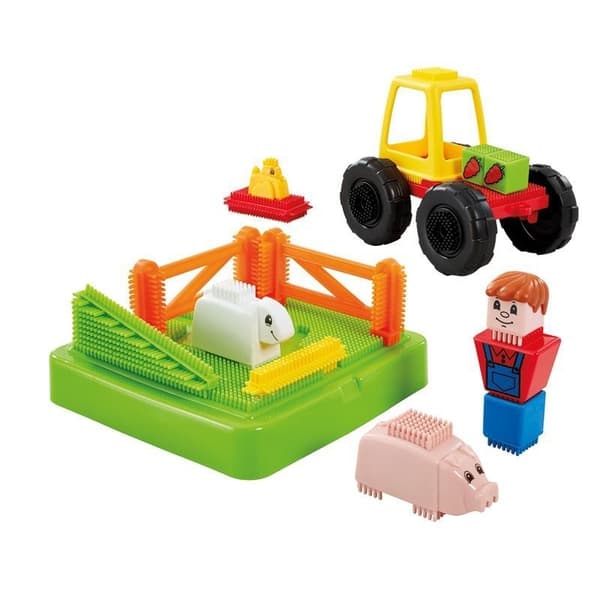 Stickle Bricks Farm Set Förskola Bygg leksak.  Fr 18mån+