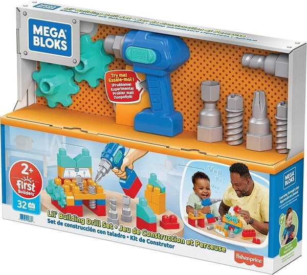 Byggklossa Borr Skruvar mm fr Mega Bloks. 2år+
