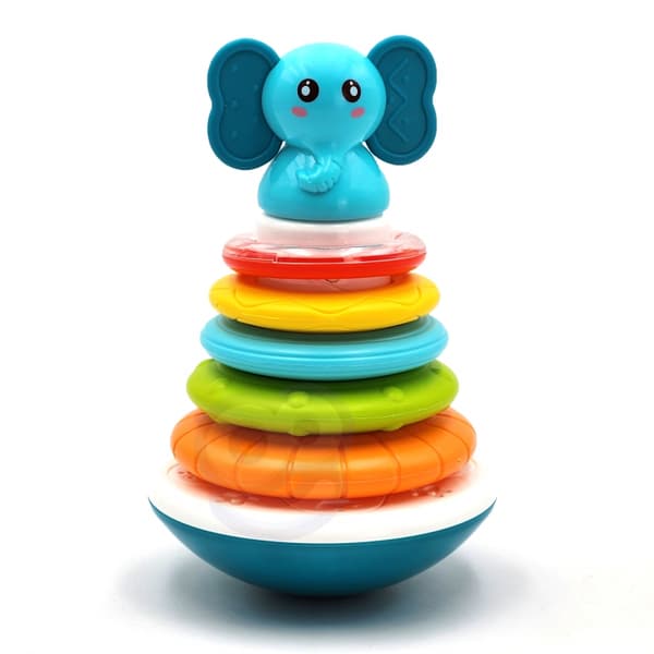 WOOPIE BABY Pyramidtorn Interaktiv Elefant med Ringar och Skallra
