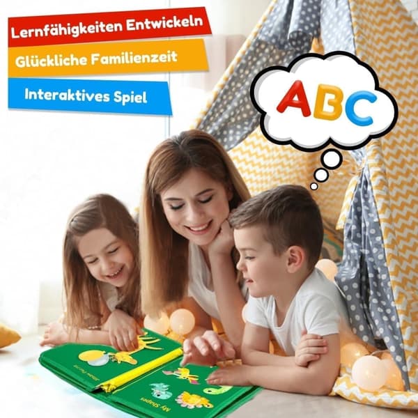 OBOSOE Aktivitetsbräda Montessori-leksak, Sensorisk Upptäcktsbok Pedagogisk Aktivitetsbok, Motorikleksak som Present till Barn (2-4 år)