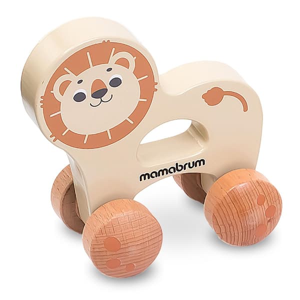 Mamabrum Montessori legesæt 7-12 måneder – 6 pædagogisk trælegetøj til babyer, sensorisk og motorisk udvikling, minimalistisk design