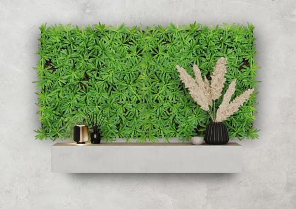 JANGAL - Modular Wall - Akustisk väggpanel - 520 x 520 x 50 mm - Podocarpus Tea Tree - Naturfiber - Växtpanel