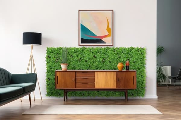 JANGAL - Modular Wall - Akustisk väggpanel - 520 x 520 x 50 mm - Podocarpus Tea Tree - Naturfiber - Växtpanel