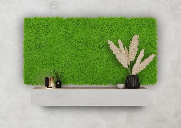 JANGAL - Modular Wall - Akustisk väggpanel - 520 x 520 x 30 mm - Lime Green Moss Design - Plant Panel
