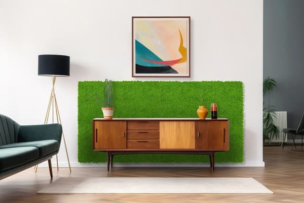 JANGAL - Modular Wall - Akustisk väggpanel - 520 x 520 x 30 mm - Lime Green Moss Design - Plant Panel