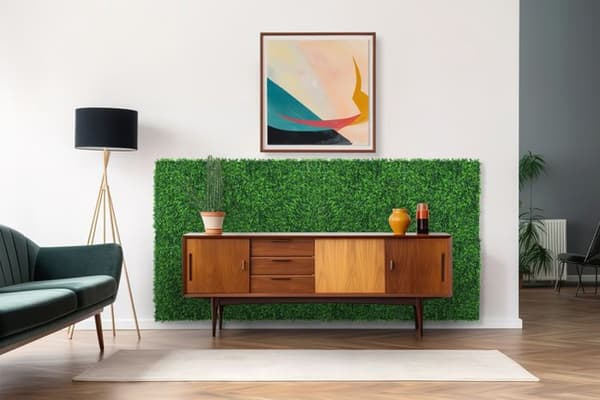 JANGAL - Modular Wall - Akustisk väggpanel - 520 x 520 x 50 mm - Mixed Green Grass Design - Plant Panel