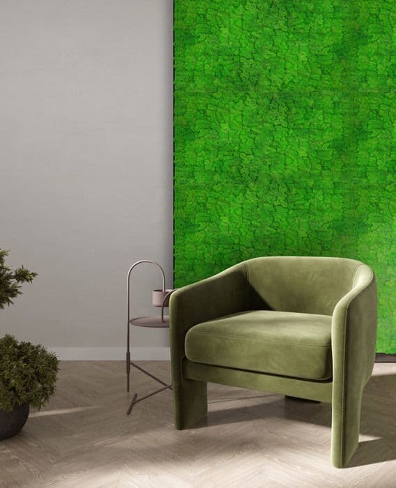 JANGAL - Modular Wall - Akustisk väggpanel - 520 x 520 x 40 mm - Rich Green Moss - Natural Moss - Plant Panel